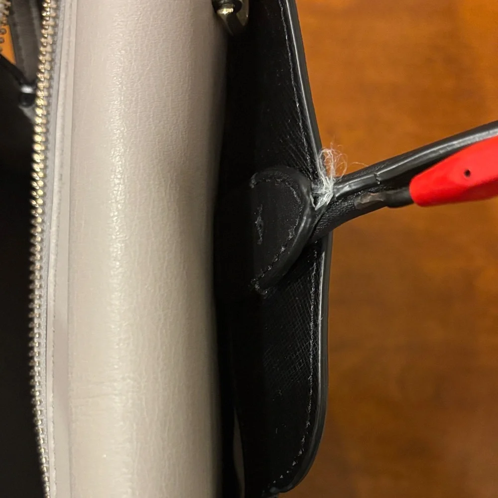Kate Spade New York‎ Spencer Medium Satchel two-tone black/grey leather